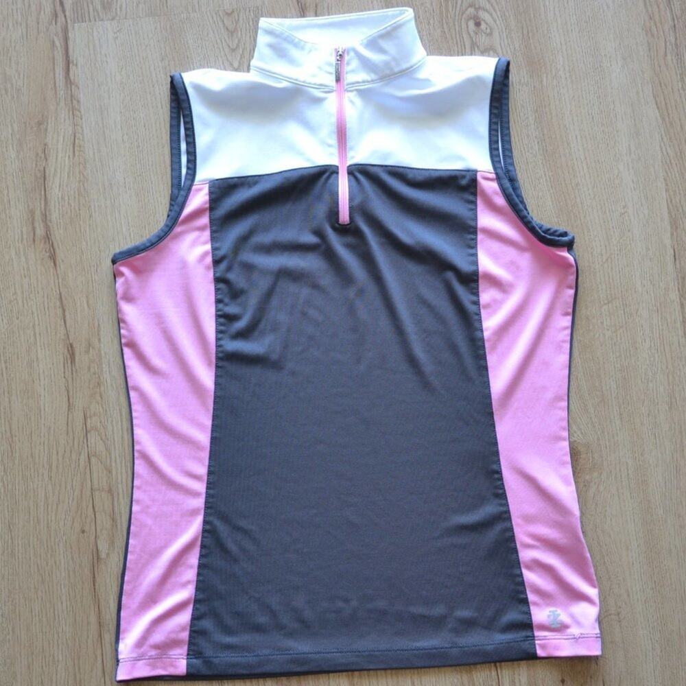 IZOD Fitness Athletic Tank Top Quarter Zip